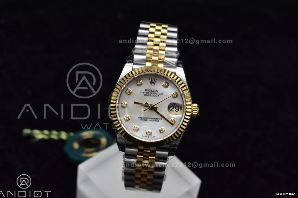 31 Bracelet DateJust GSF Ladies YG Diamond Steel 316L Colorful President On 542 MOP Dial 278271 0521